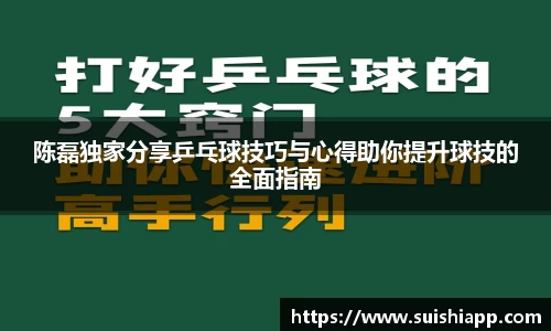 陈磊独家分享乒乓球技巧与心得助你提升球技的全面指南